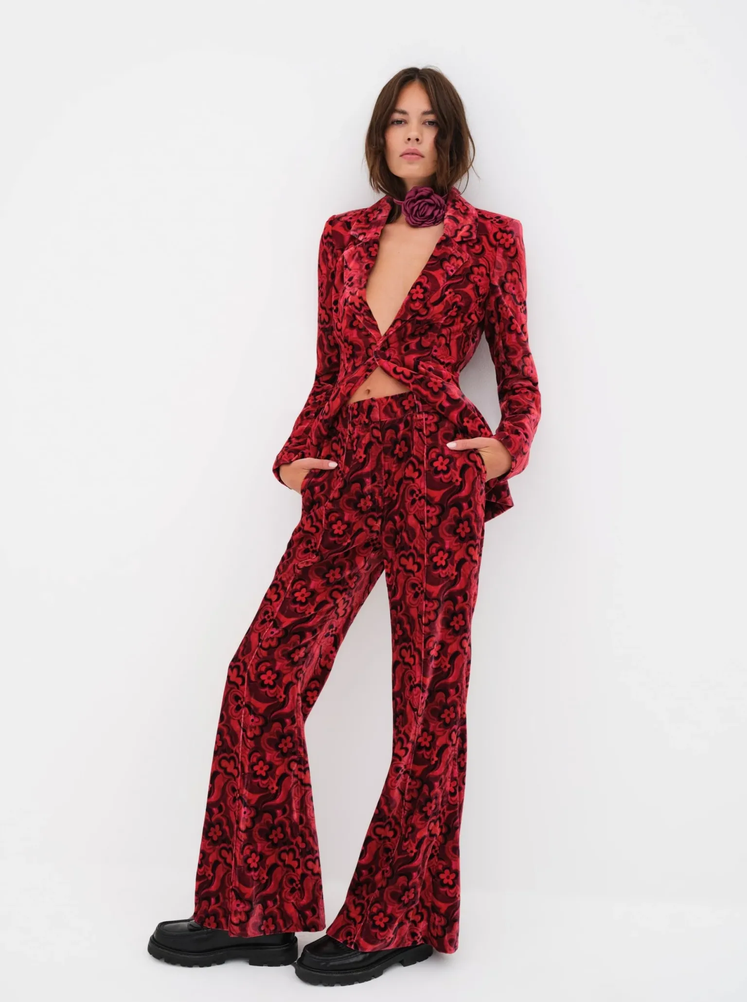 penny_blazer_2.webp Store For Love & Lemons Penny Blazer Red