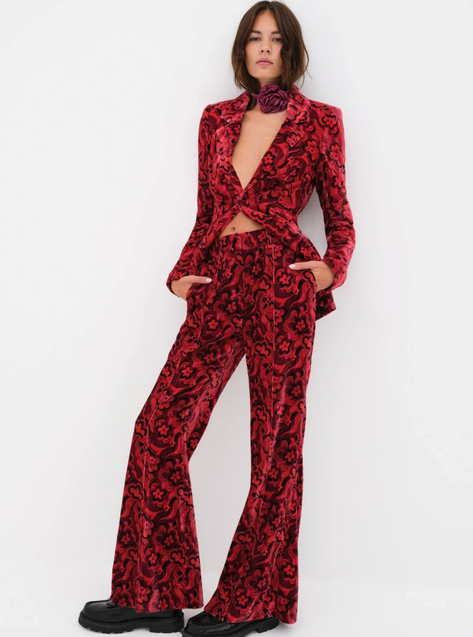 penny_pant_0.webp Outlet For Love & Lemons Penny Pant Red