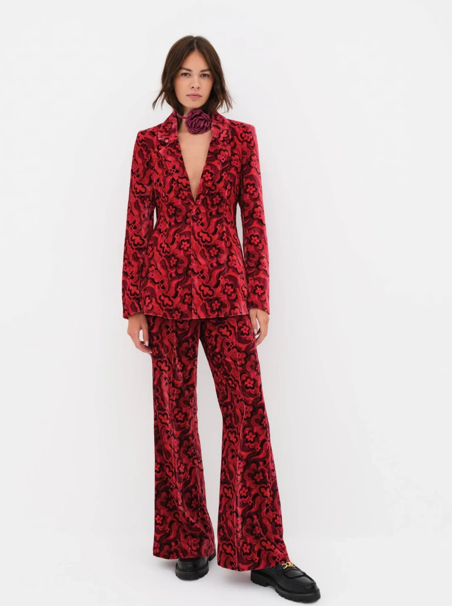 penny_pant_4.webp Outlet For Love & Lemons Penny Pant Red