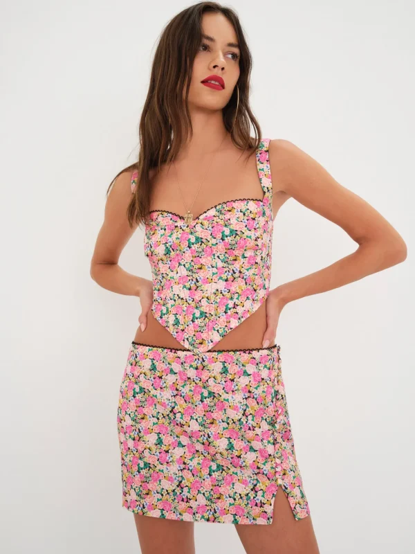 Flash Sale For Love & Lemons Perre Mini Skirt Multi