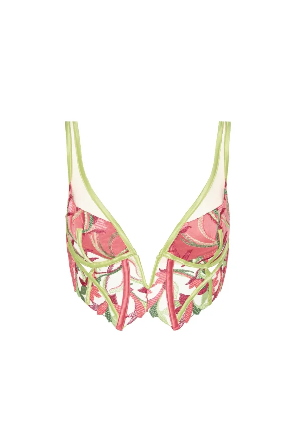 Best Sale For Love & Lemons Petunia Embroidery Bustier Pink