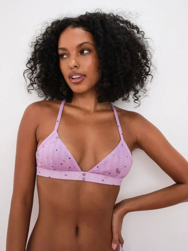 Online For Love & Lemons Pointelle Bralette & Panty Sleep Set Pink