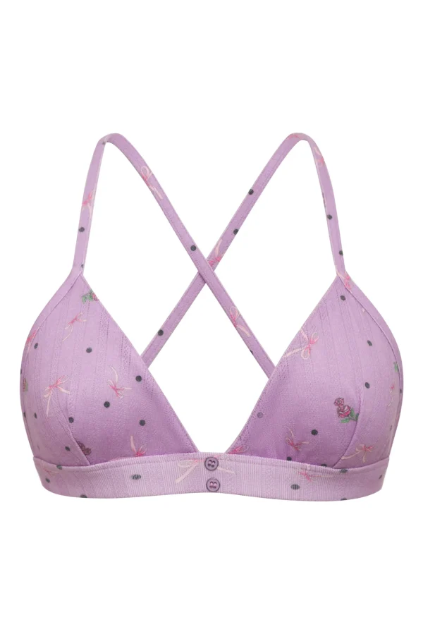 Online For Love & Lemons Pointelle Bralette & Panty Sleep Set Pink