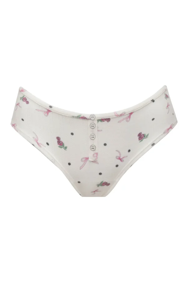 New For Love & Lemons Pointelle Bralette & Panty Sleep Set White
