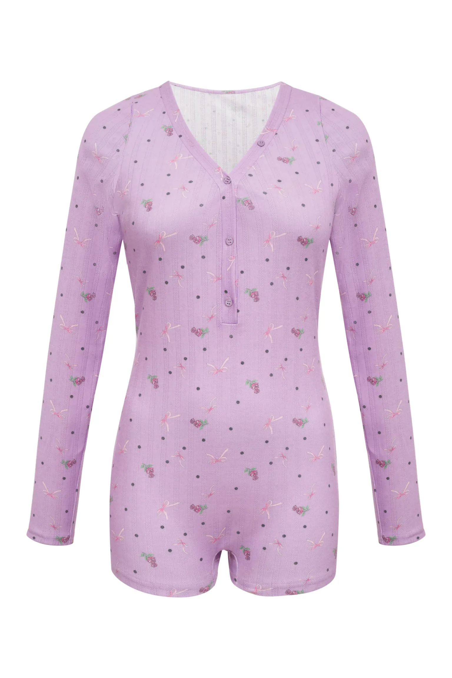 pointelle_deep_v_onesie_4.webp Cheap For Love & Lemons Pointelle Deep V Onesie Pink