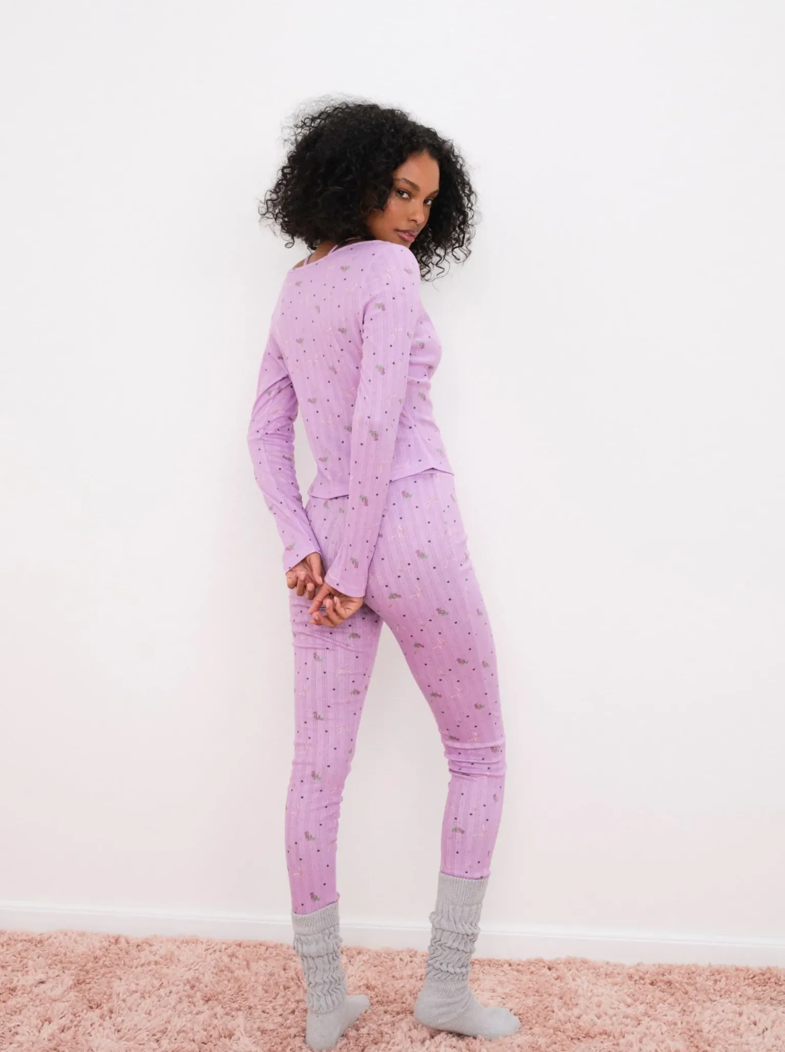 pointelle_long_sleeve_sle_3.webp Fashion For Love & Lemons Pointelle Long Sleeve Sleep Set Pink