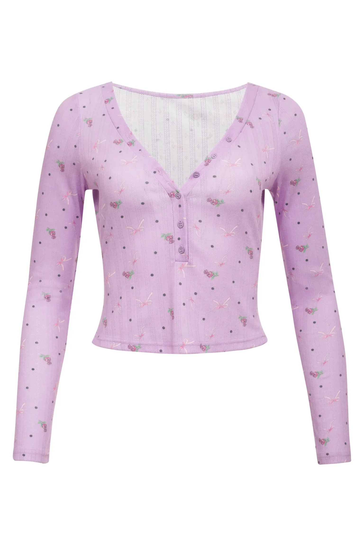 pointelle_long_sleeve_sle_4.webp Fashion For Love & Lemons Pointelle Long Sleeve Sleep Set Pink