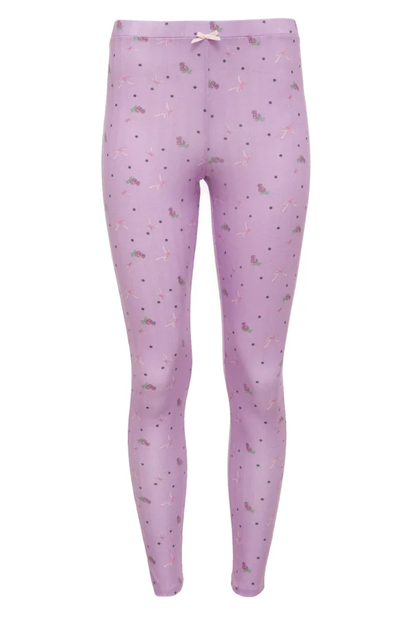 Fashion For Love & Lemons Pointelle Long Sleeve Sleep Set Pink