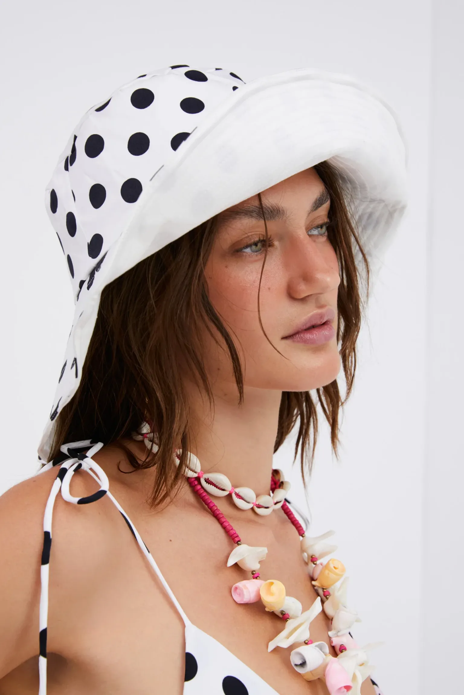 poplin_printed_bucket_hat_2.webp Sale For Love & Lemons Poplin Printed Bucket Hat Black