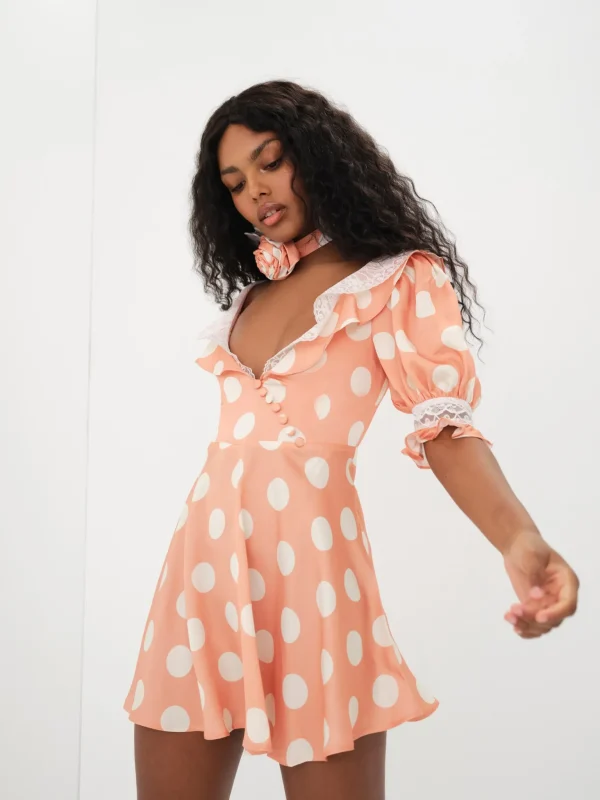 Shop For Love & Lemons Raisa Mini Dress Orange