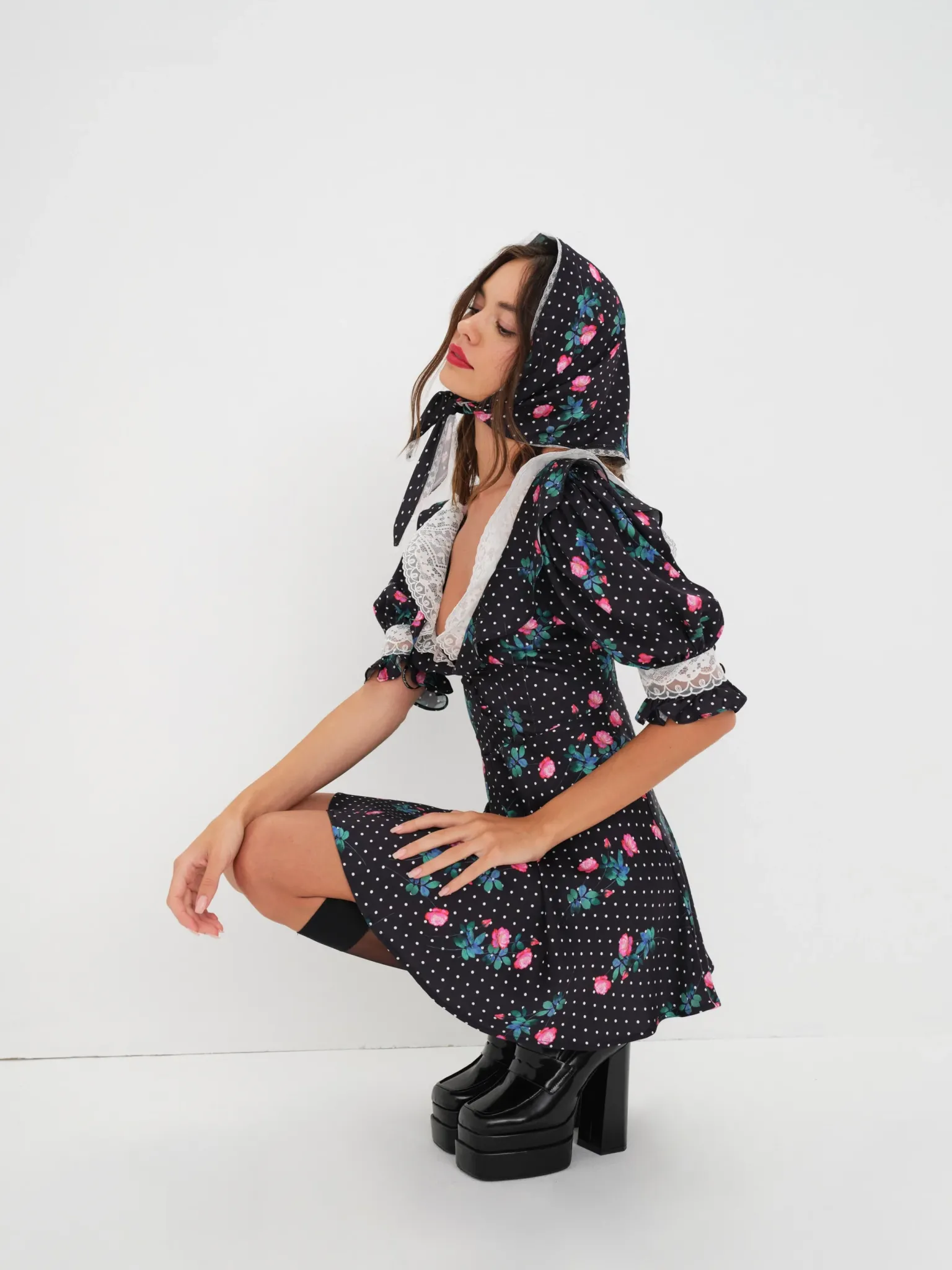 raisa_mini_dress_2.webp Online For Love & Lemons Raisa Mini Dress Black