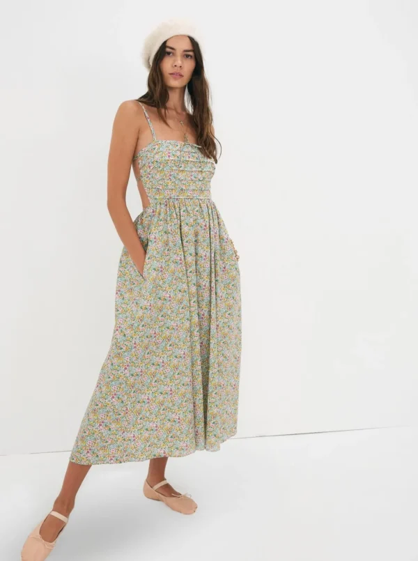 Store For Love & Lemons Raleigh Midi Dress Blue