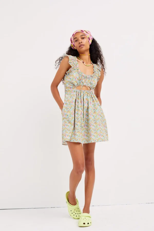 Sale For Love & Lemons Raleigh Mini Dress Blue