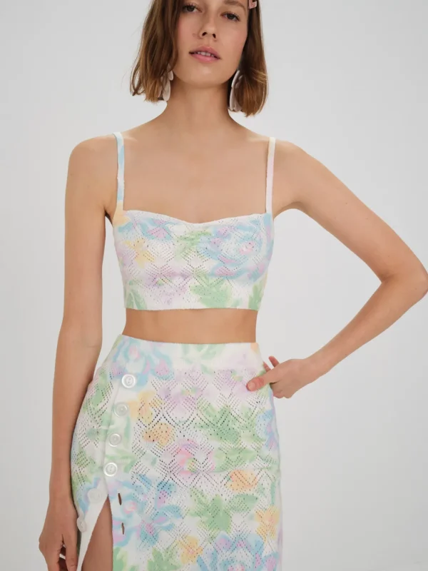 Sale For Love & Lemons Reese Crop Top Multi