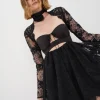 Outlet For Love & Lemons Regina Mini Dress Black