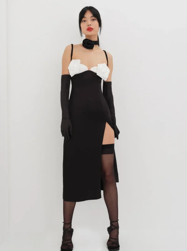 Outlet For Love & Lemons Rita Midi Dress Black