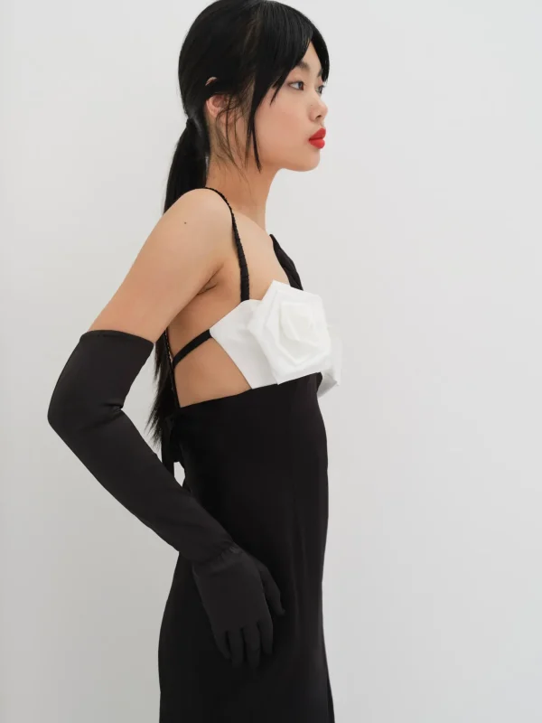 Outlet For Love & Lemons Rita Midi Dress Black