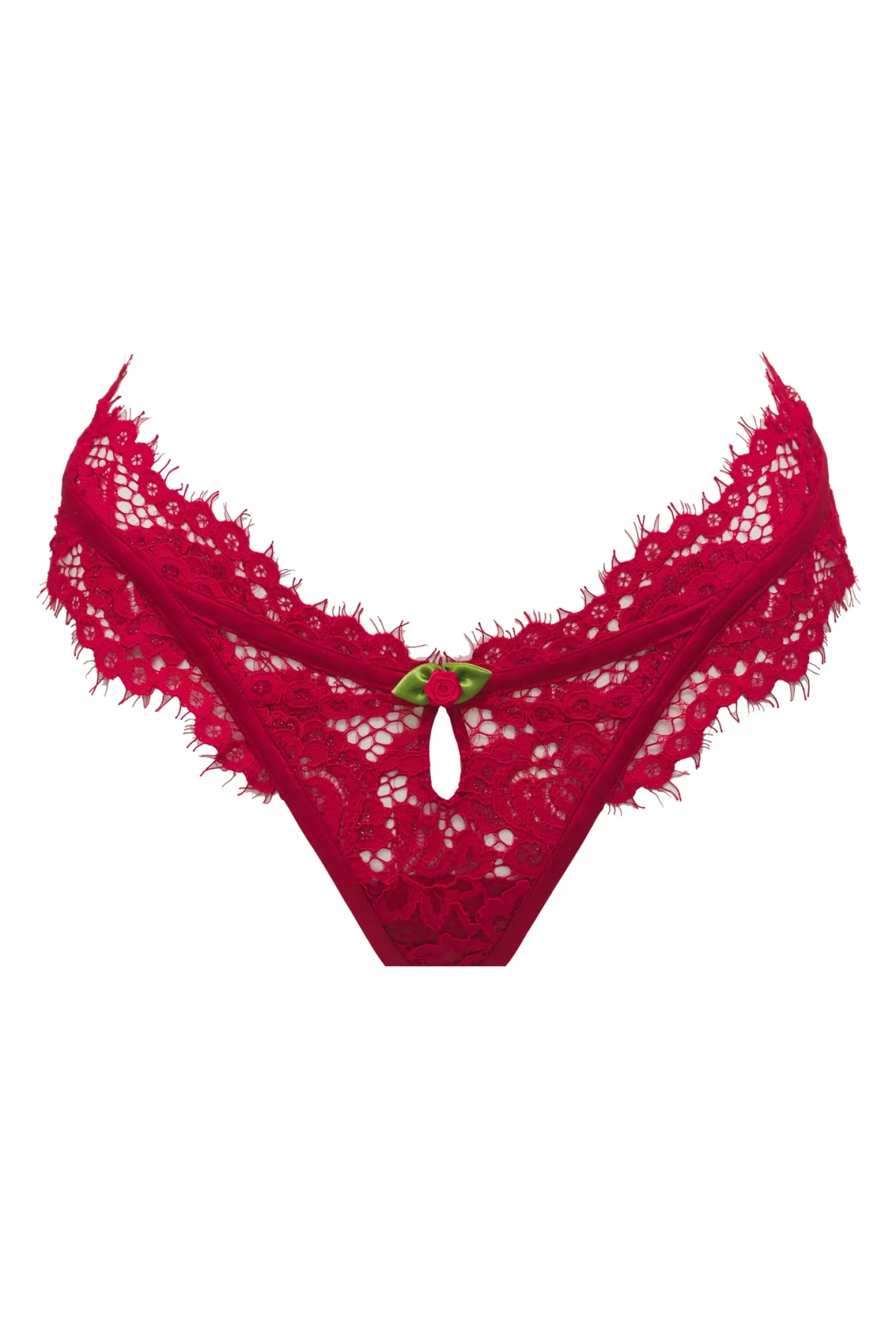 rosa_lace_ruffle_thong_pa_5.webp Outlet For Love & Lemons Rosa Lace Ruffle Thong Panty Red