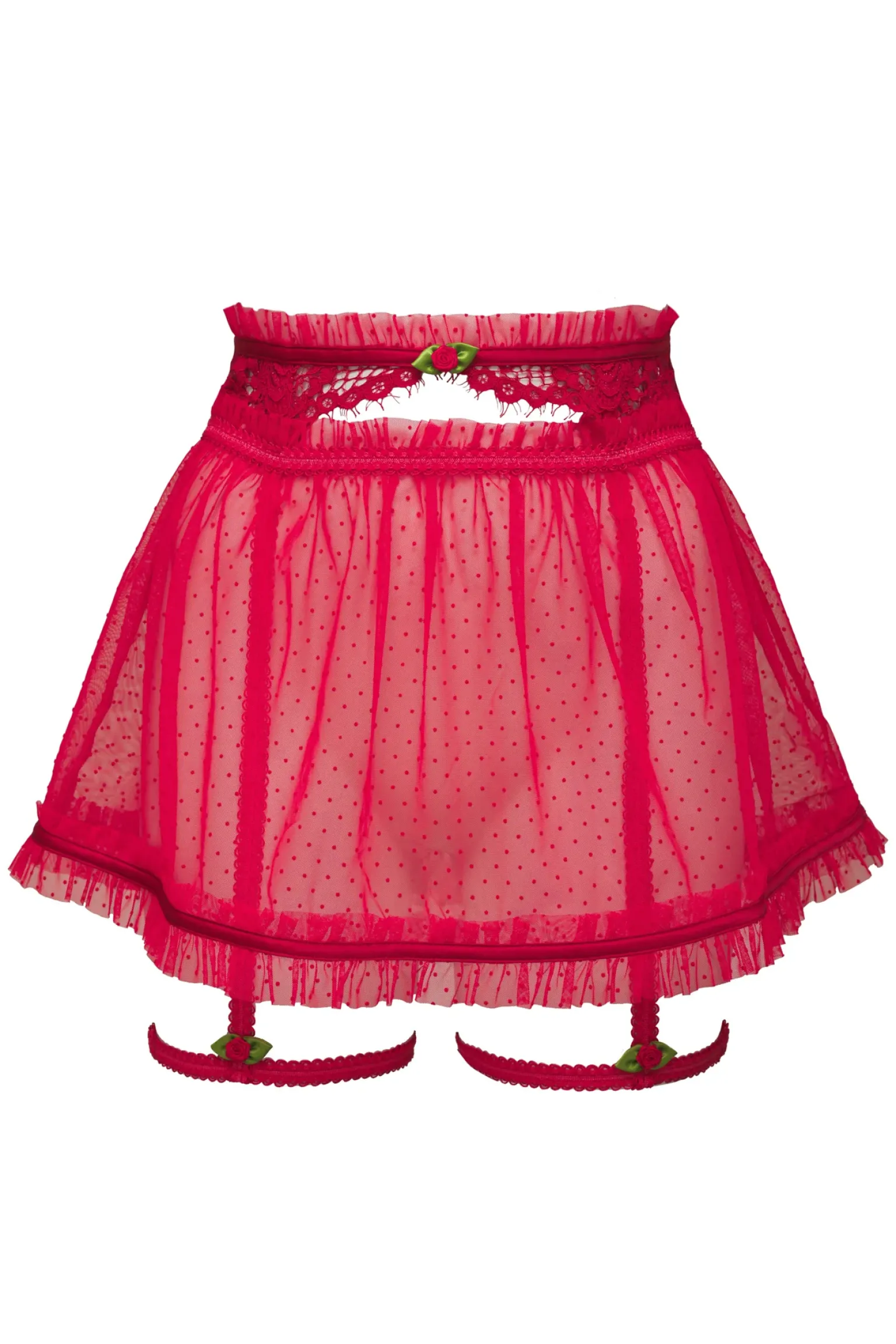 rosa_lace_skirt_garter_6.webp Cheap For Love & Lemons Rosa Lace Skirt Garter Red