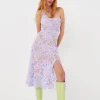 Cheap For Love & Lemons Rosemary Lined Midi Dress Purple