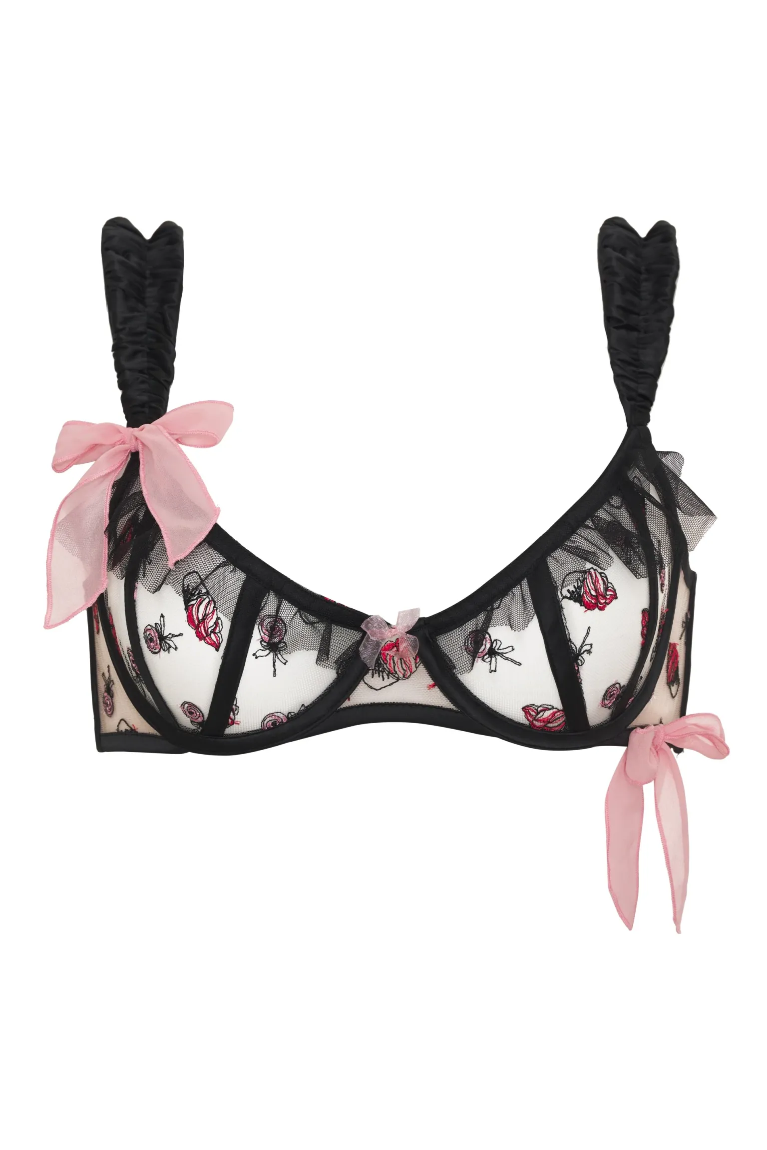 rosie_bow_underwire_bra_4.webp New For Love & Lemons Rosie Bow Underwire Bra Black