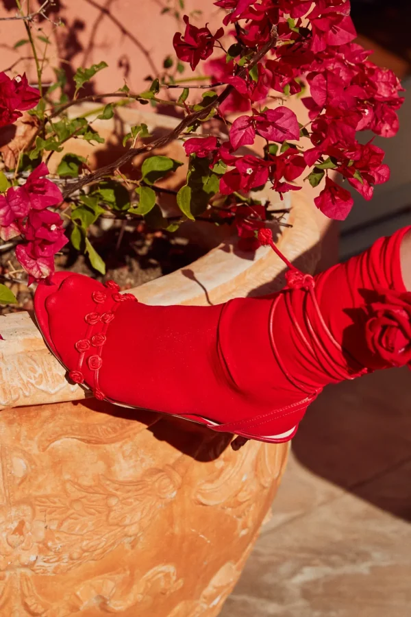 Cheap For Love & Lemons Rosie Heels Red