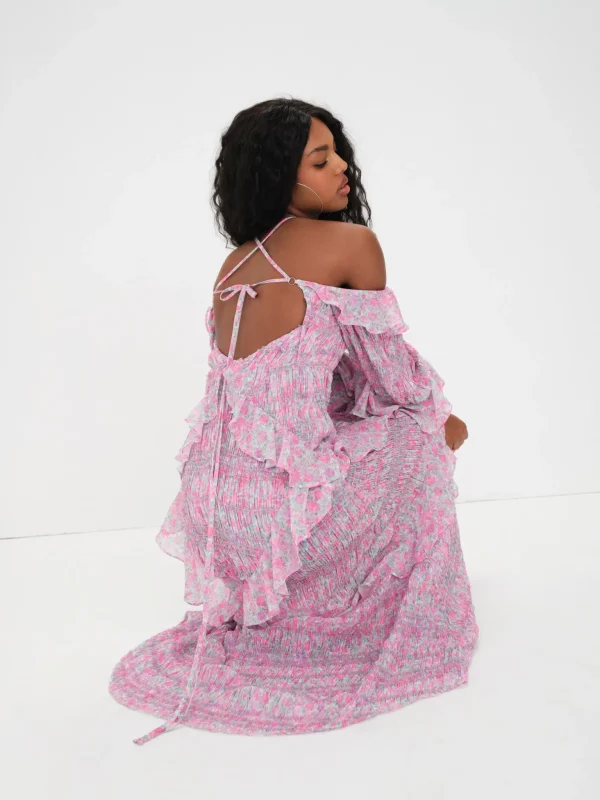 Sale For Love & Lemons Rowan Maxi Dress Pink
