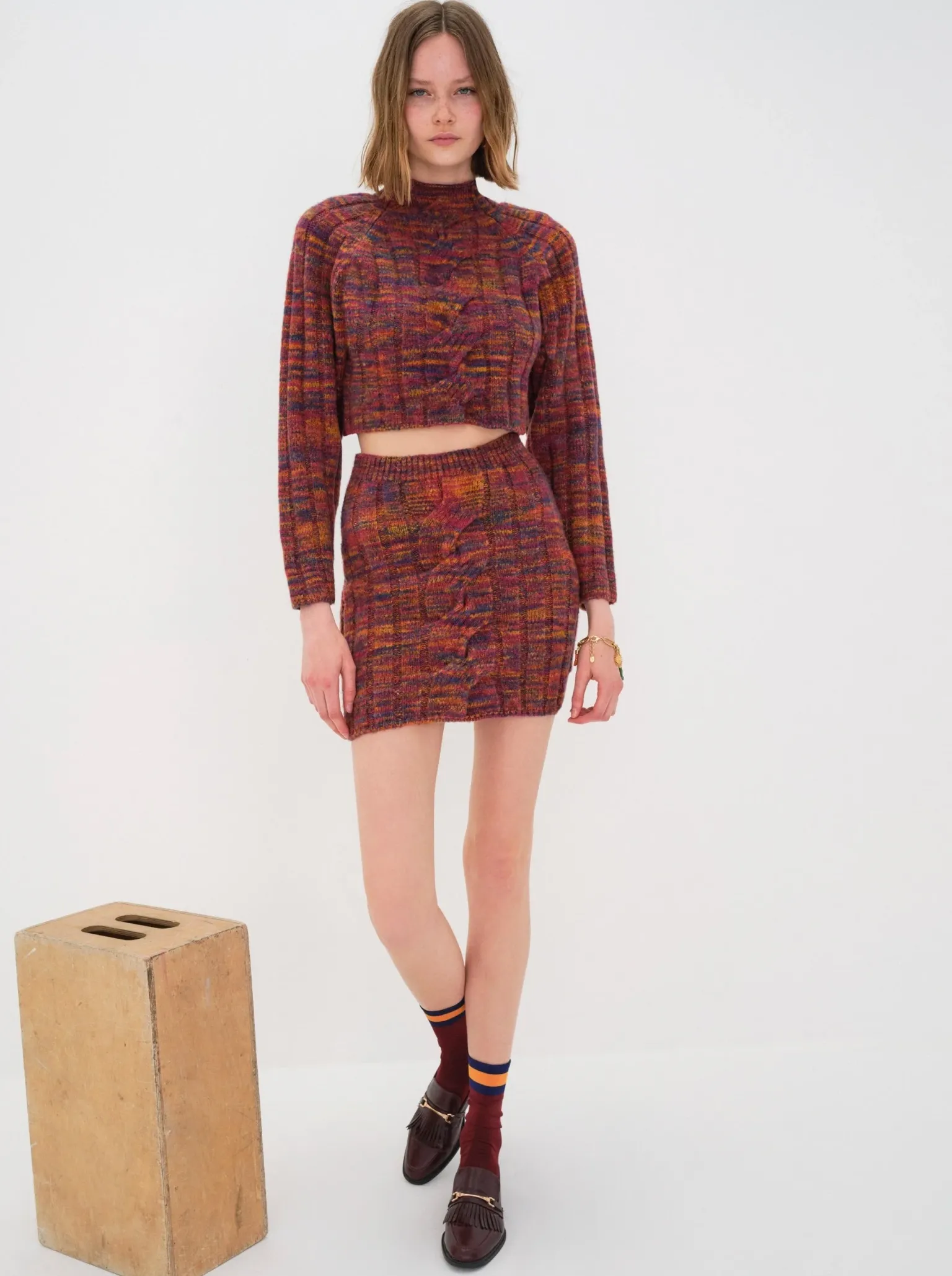 ruby_cropped_turtleneck_2.webp Clearance For Love & Lemons Ruby Cropped Turtleneck Neutral