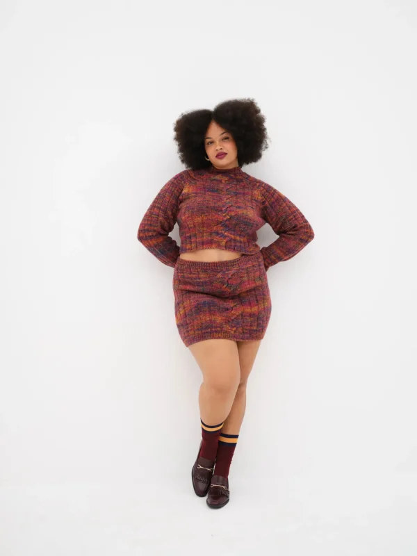 Outlet For Love & Lemons Ruby Mini Skirt Neutral