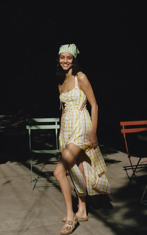 Clearance For Love & Lemons Rue Midi Dress Yellow
