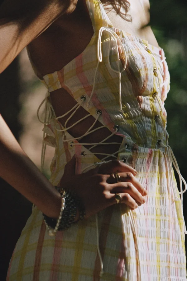 Clearance For Love & Lemons Rue Midi Dress Yellow