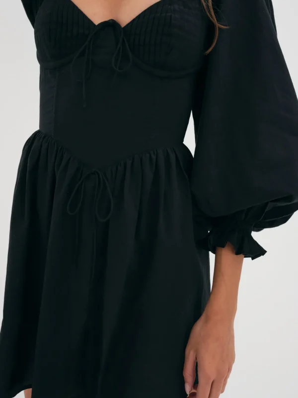 Fashion For Love & Lemons Ruth Mini Dress Black