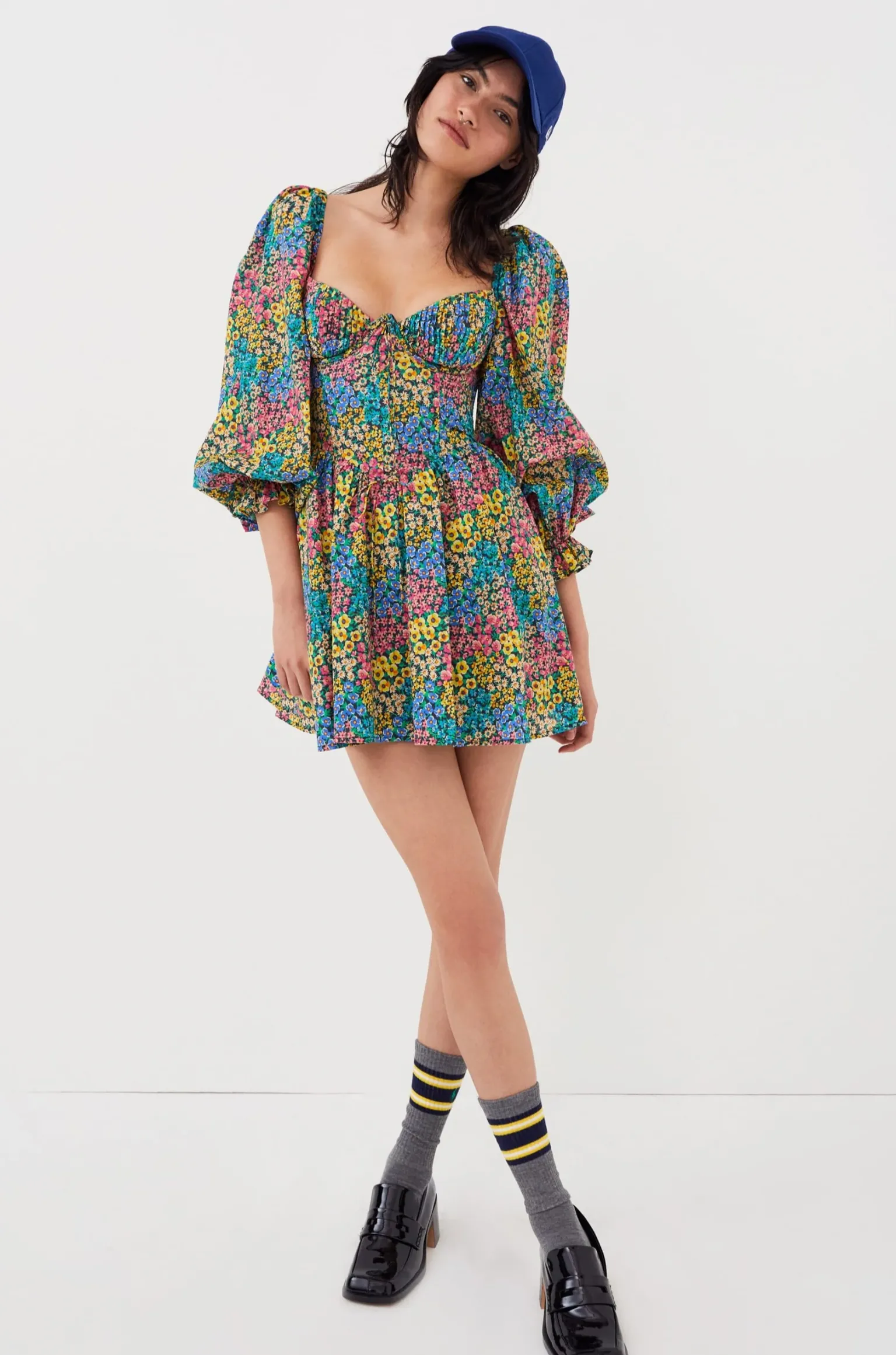 ruth_mini_dress_3-1.webp Online For Love & Lemons Ruth Mini Dress Blue