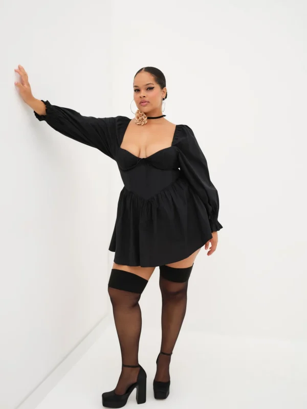 Fashion For Love & Lemons Ruth Mini Dress Black