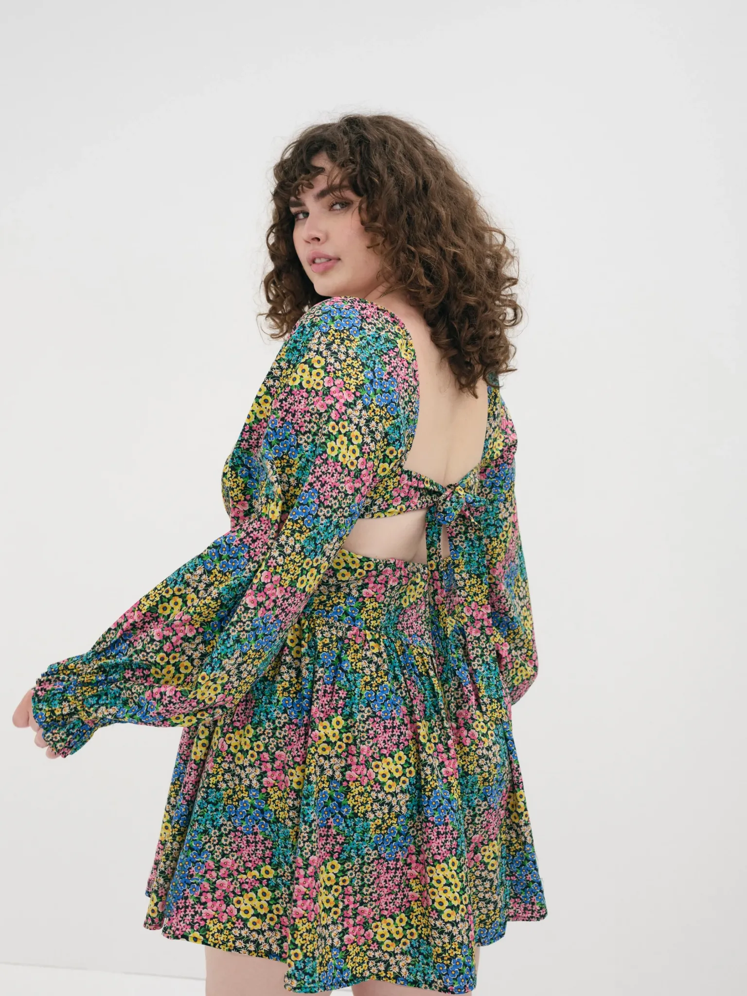 ruth_mini_dress_7.webp Online For Love & Lemons Ruth Mini Dress Blue
