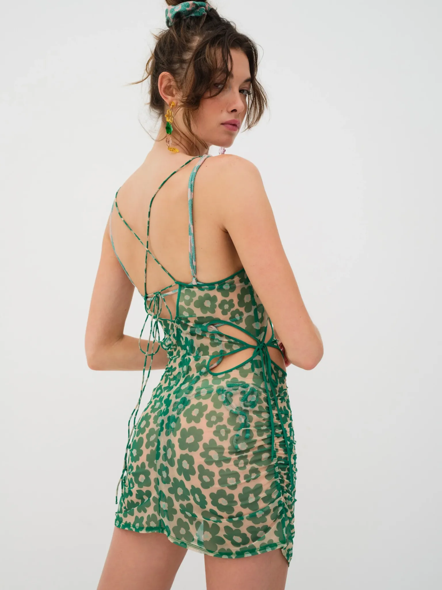 ryder_mini_coverup_3.webp Clearance For Love & Lemons Ryder Mini Coverup Green