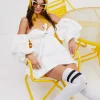 Discount For Love & Lemons Saint Lucia Mini Dress White