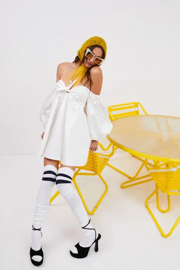 Discount For Love & Lemons Saint Lucia Mini Dress White