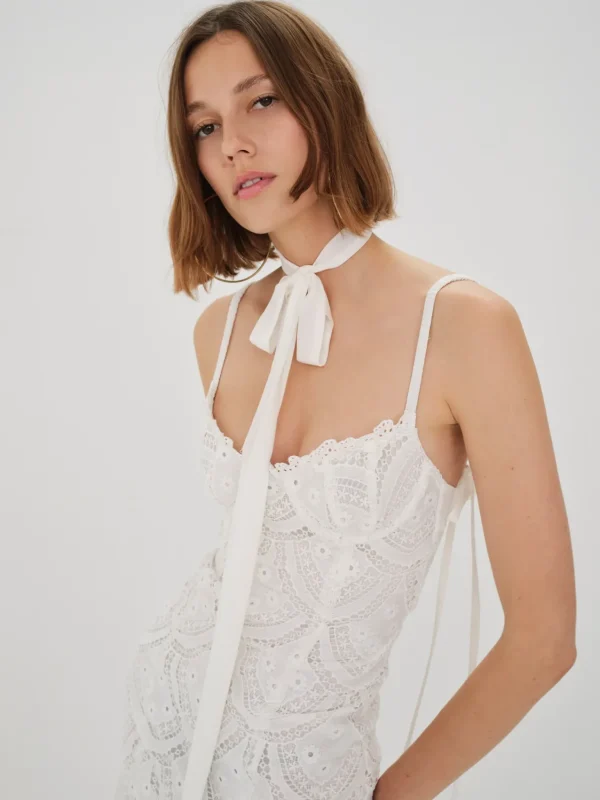 Best For Love & Lemons Sandra Mini Dress White