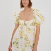 Best Sale For Love & Lemons Serafina Mini Dress Yellow