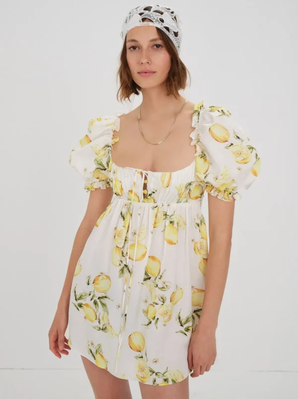 Best Sale For Love & Lemons Serafina Mini Dress Yellow