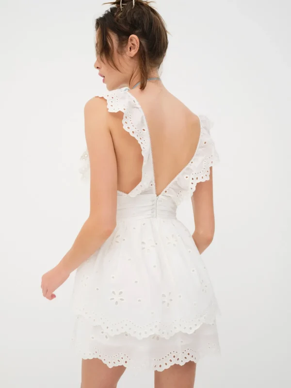 Flash Sale For Love & Lemons Serena Sleeveless Dress White