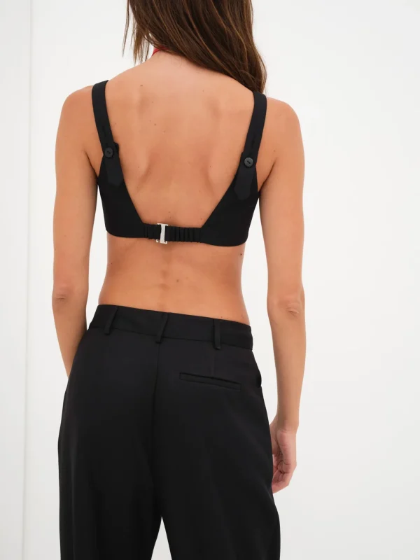 Online For Love & Lemons Shannon Crop Top Black