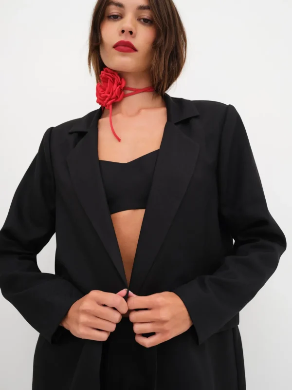 Online For Love & Lemons Shannon Crop Top Black