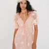 Online For Love & Lemons Shari Mini Dress Orange