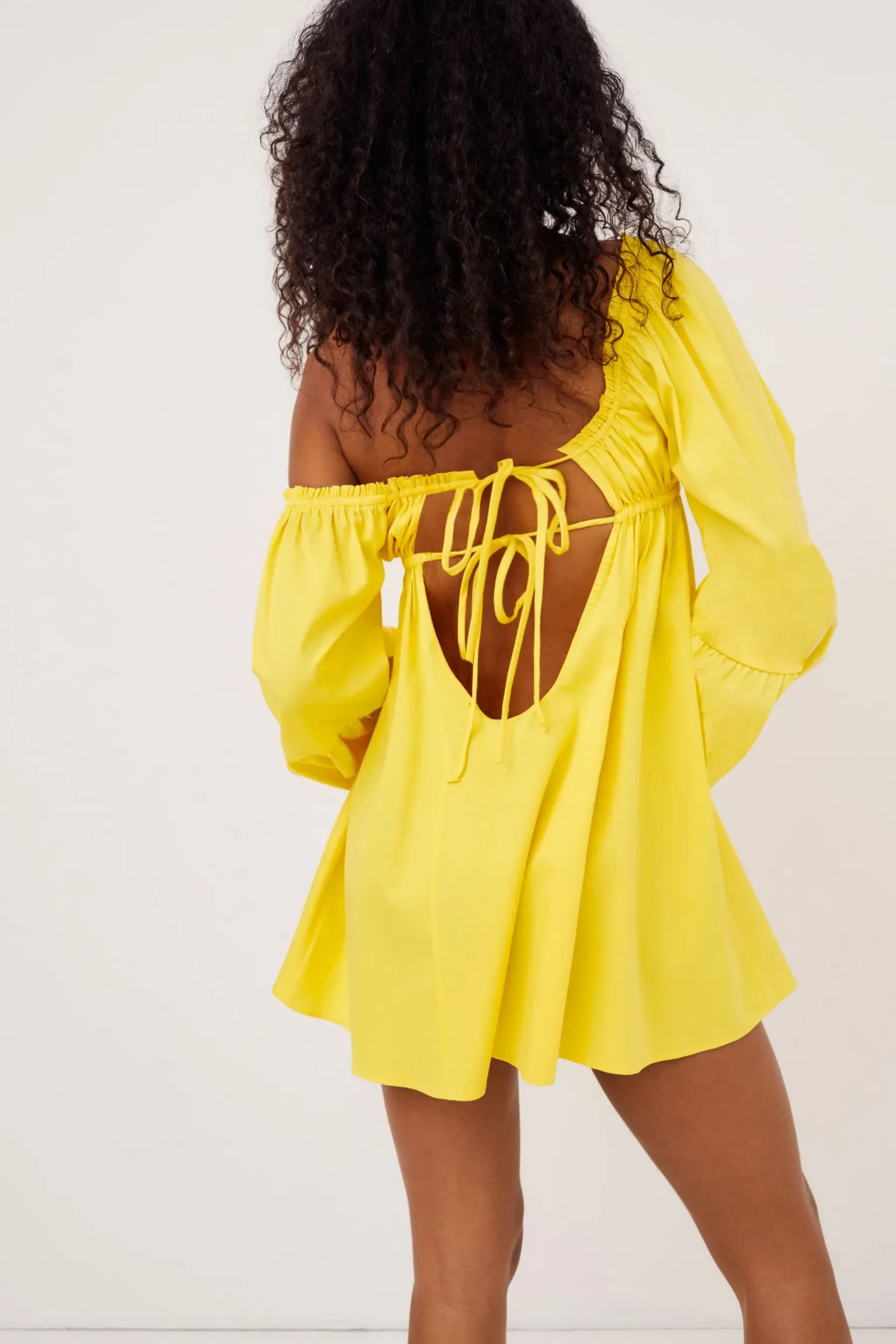 sierra_puff_sleeve_mini_d_1.webp Best Sale For Love & Lemons Sierra Puff Sleeve Mini Dress Yellow