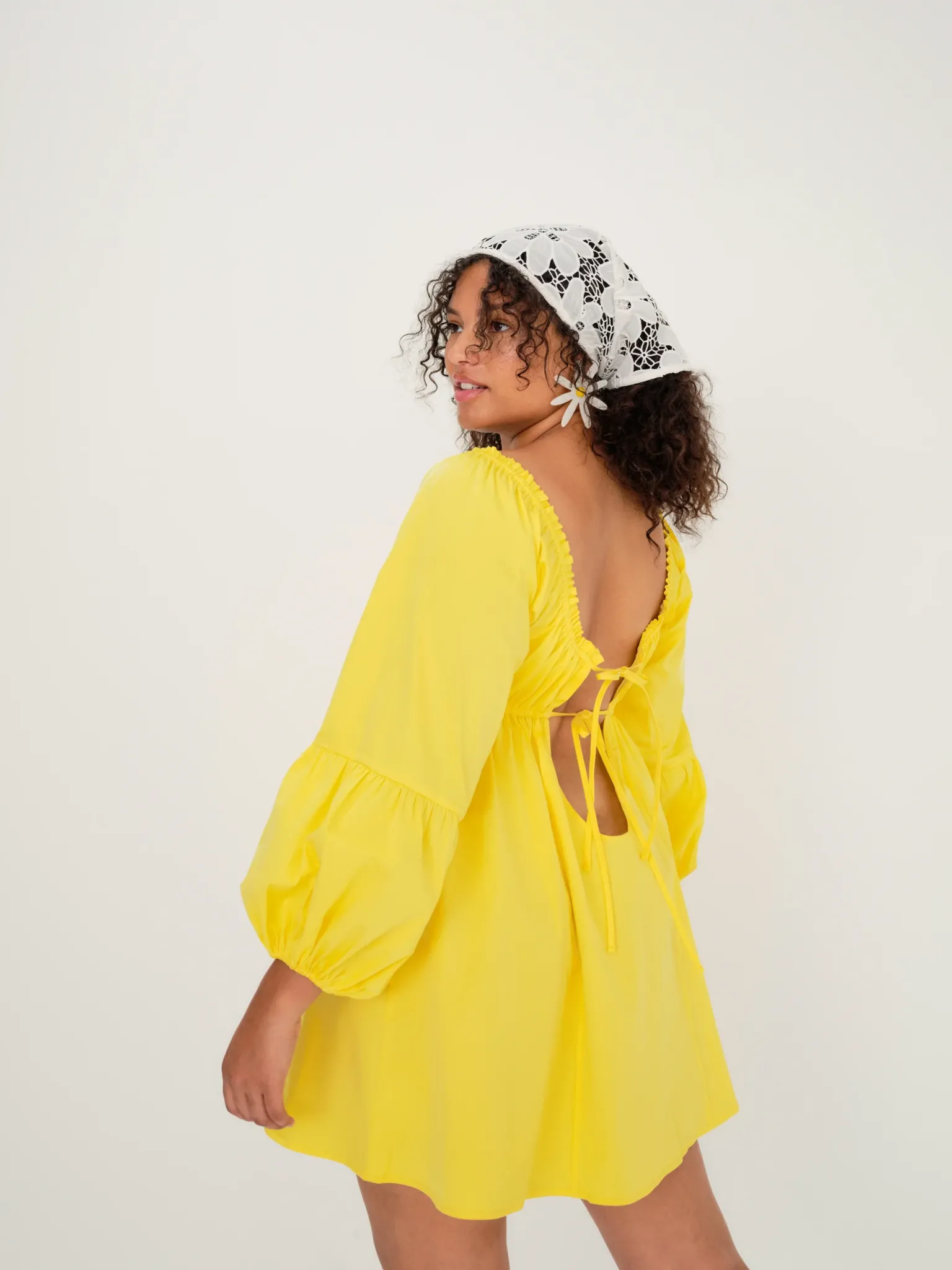 sierra_puff_sleeve_mini_d_5.webp Best Sale For Love & Lemons Sierra Puff Sleeve Mini Dress Yellow