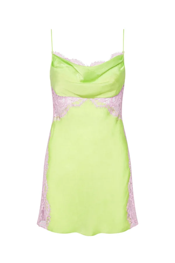 Shop For Love & Lemons Silky Slip Dress Green