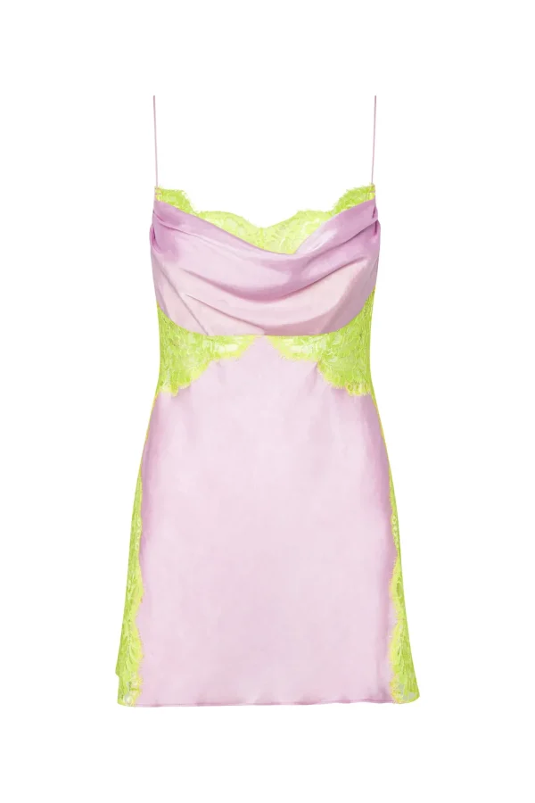 Fashion For Love & Lemons Silky Slip Dress Purple
