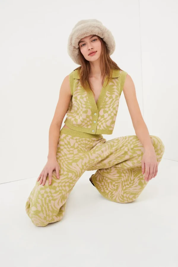 Fashion For Love & Lemons Simone Pant Green